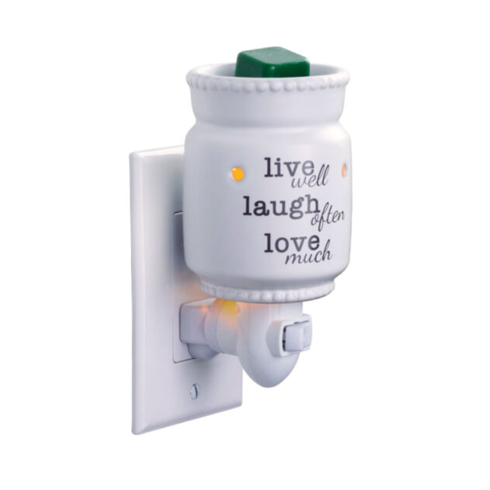 Candle Warmers Pluggable Fragrance Warmer - Live Laugh Love design