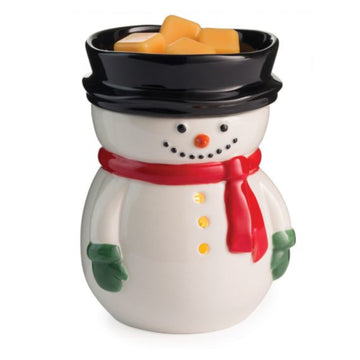 Calentador de velas con fragancia Frosty Illumination, color blanco