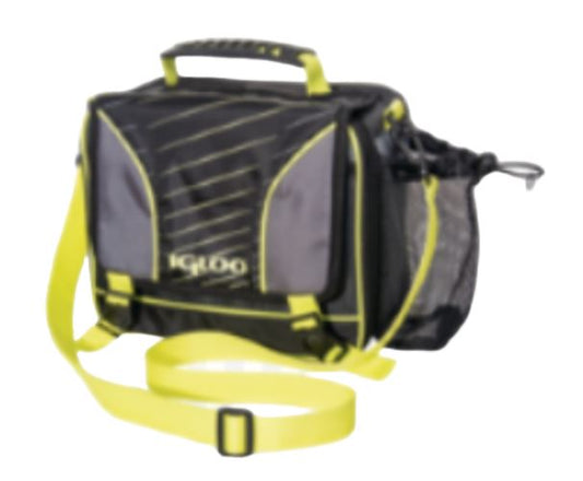 Bolsa para el almuerzo con aislamiento tipo mensajero de Igloo, gris y amarillo