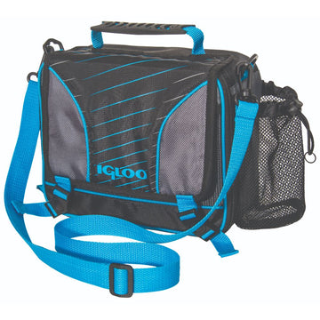 Igloo Insulated Messenger Style Lunch Bag - Gray/Blue