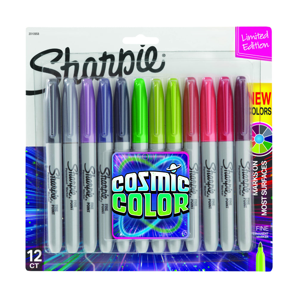 Sharpie Cosmic Color Fine Point Permanent Markers (Set of 12)