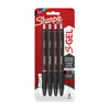 Bolígrafo de gel retráctil Sharpie S-Gel de punta mediana de 0,7 mm (juego de 4) - Negro/azul/rojo/verde