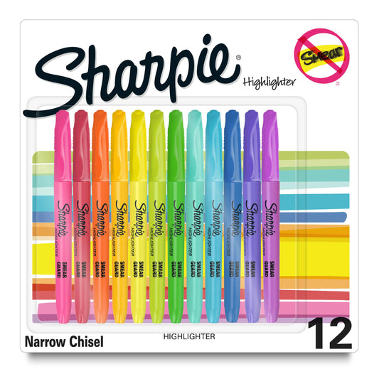 Sharpie Chisel Tip Pocket Highlighters (Set of 12)