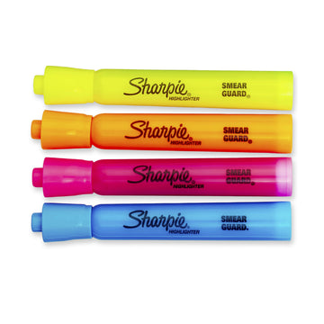 Marcadores fluorescentes Sharpie con punta biselada (juego de 4)