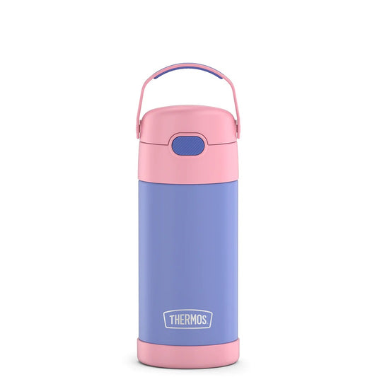 Thermos FUNtainer 12 oz Vacuum Insulated Stainless Steel Hydration Water Bottle with Straw - Purple/Pink