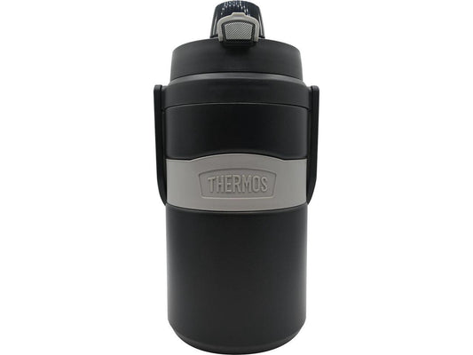 Botella de agua con aislamiento de espuma Thermos de 64 oz para hidratación, color negro