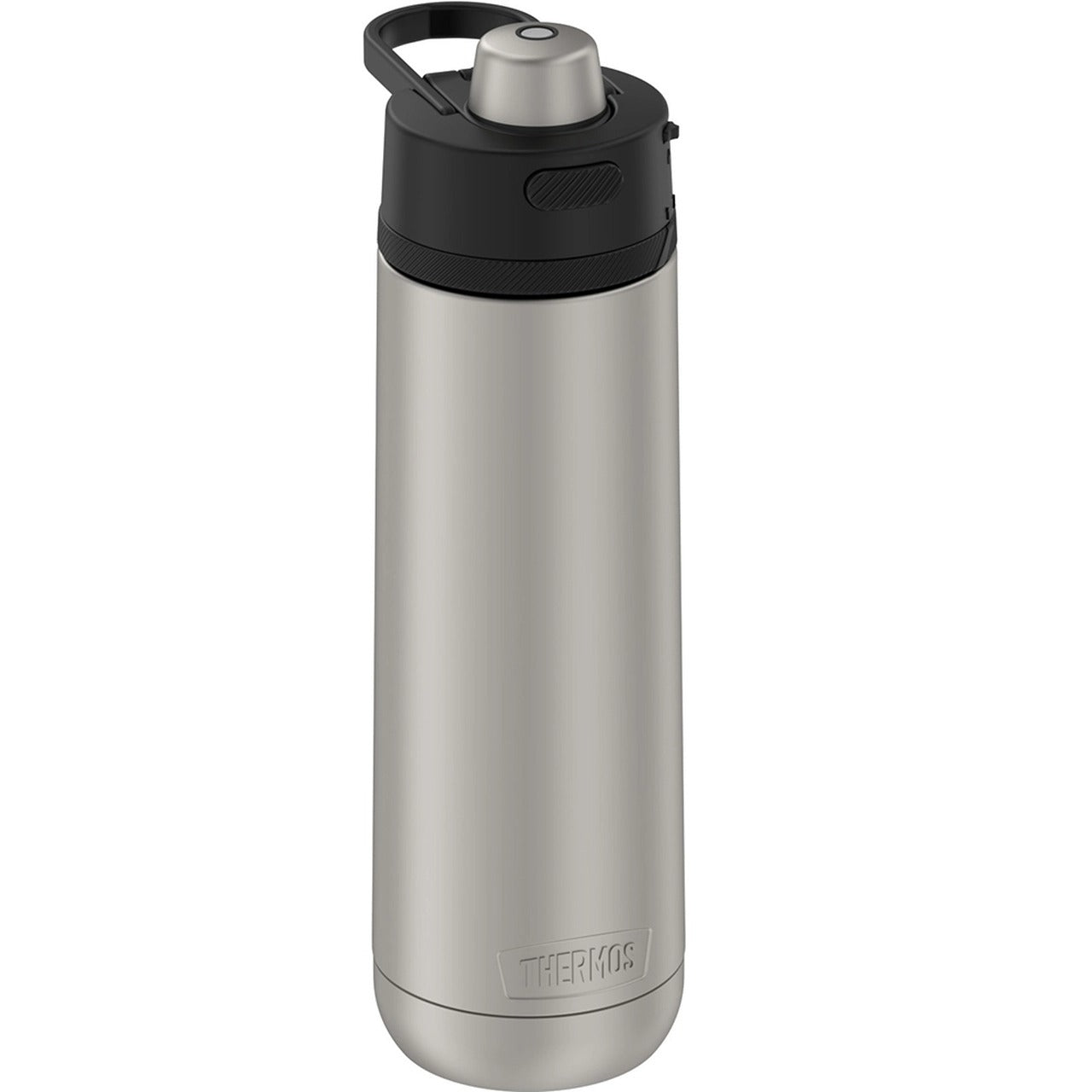 Botella de hidratación Thermos de acero inoxidable de 24 oz, color acero mate y negro espresso