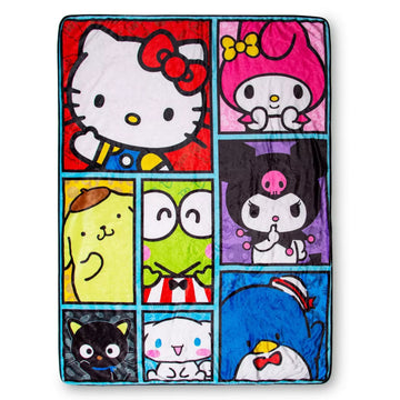 Sanrio Hello Kitty and Friends 54" x 72" Oversized Fleece Throw Blanket