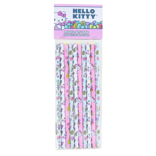 Hello Kitty Fruit 10 Piece Pencil Set