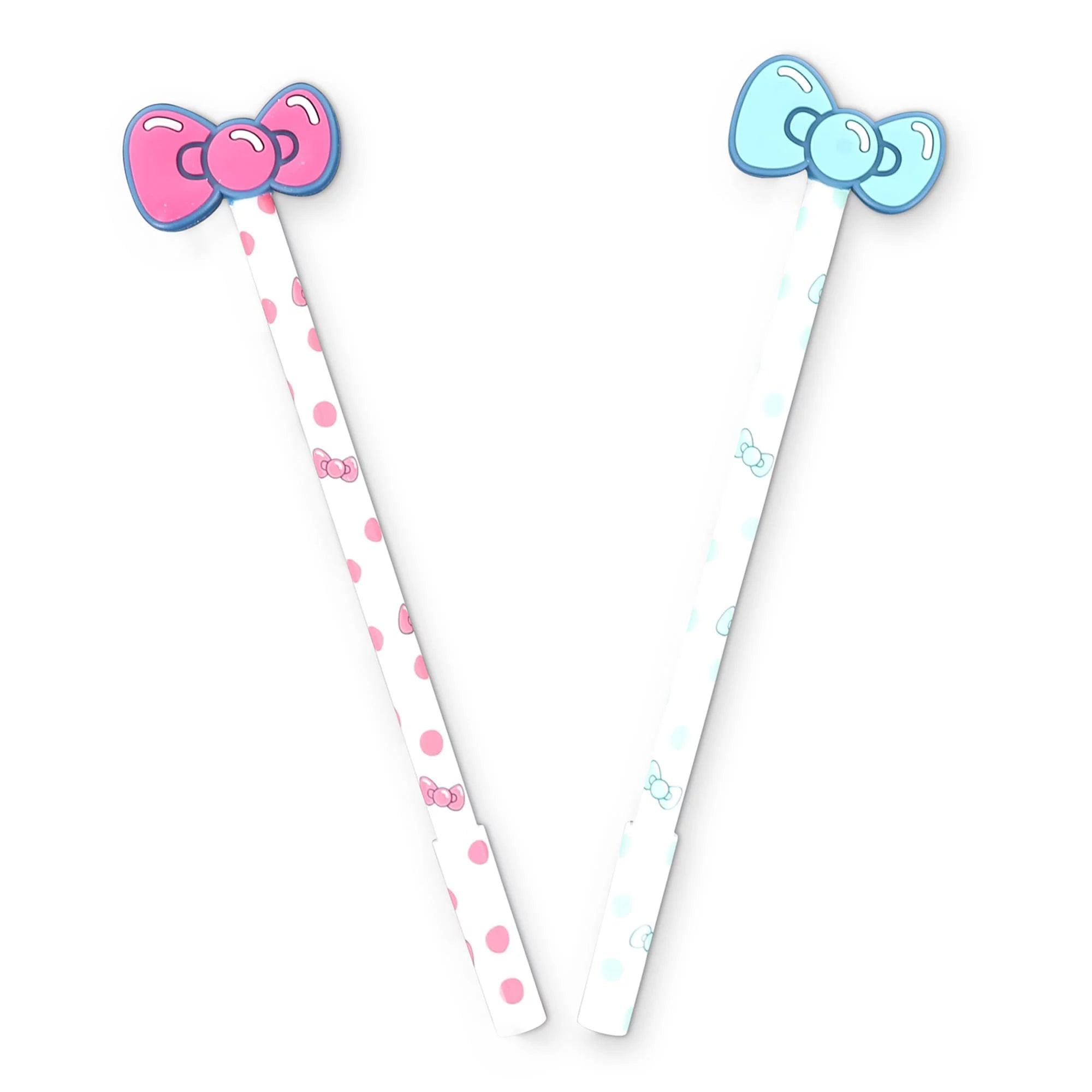 Hello Kitty Ink Pen 2-Pack with Bow Toppers - Pink/Blue– Curacao