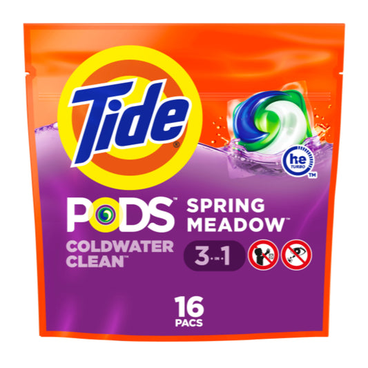 Detergente Tide Pods Spring Meadow (16 cápsulas)