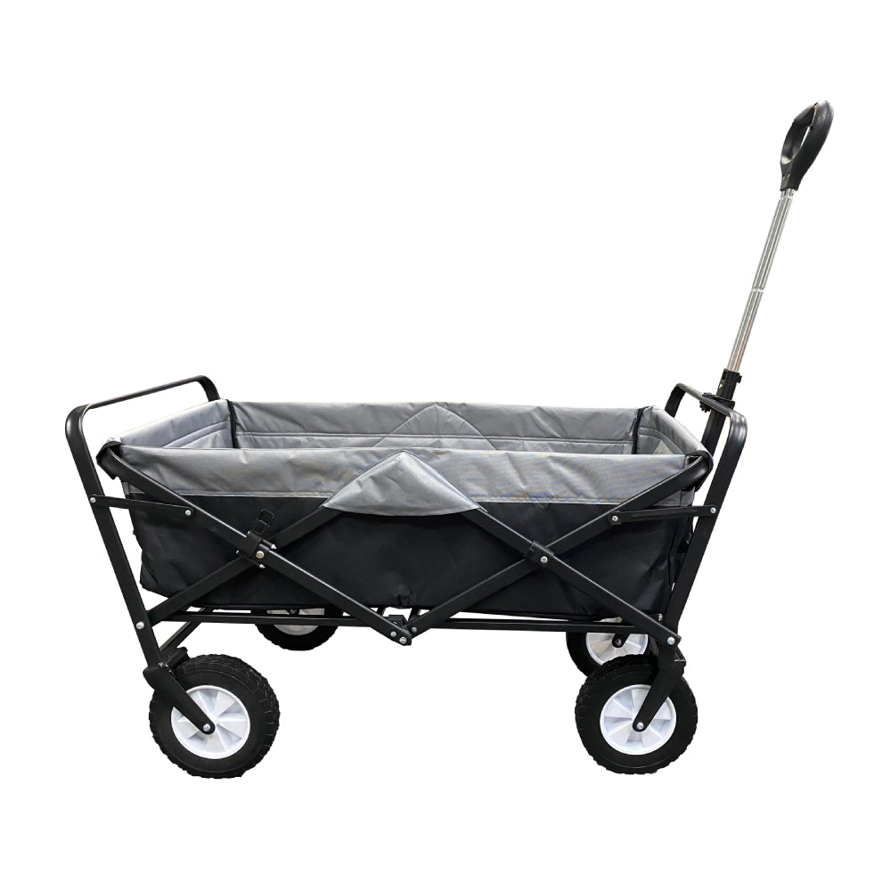 Carrito plegable para exteriores de The Outdoor Institute, color negro y gris