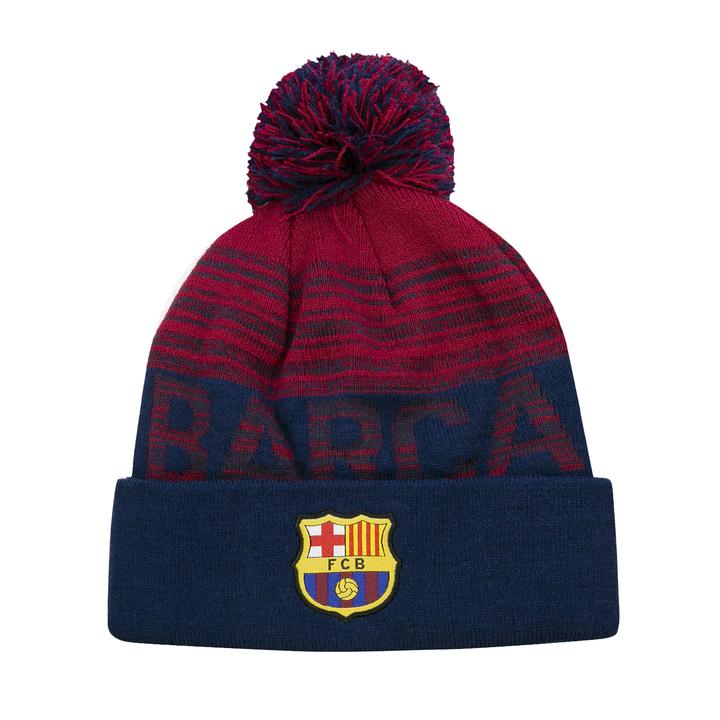 Icon Sports FC Barcelona Shade Adult Pom Beanie - Curacao