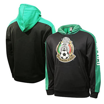 Sudadera con capucha grande con diseño de la marca Icon Sport Mexico Heritage National Soccer - Color negro