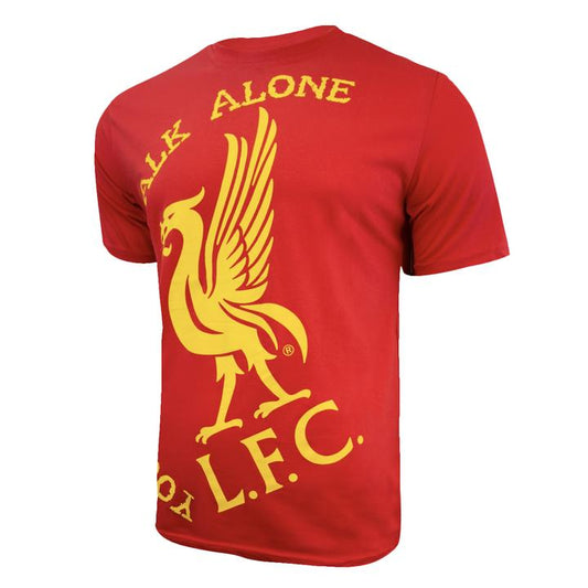 Camiseta para adultos Icon Sports Liverpool FC "You Will Never Walk Alone" con cuello sin etiqueta Talla única - Rojo 