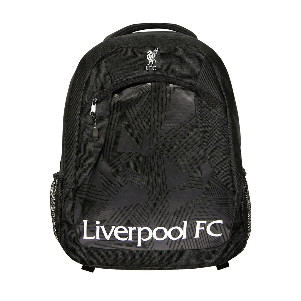 Mochila Icon Sports Liverpool Fc de 21" con bolsillo frontal con cremallera - Negro