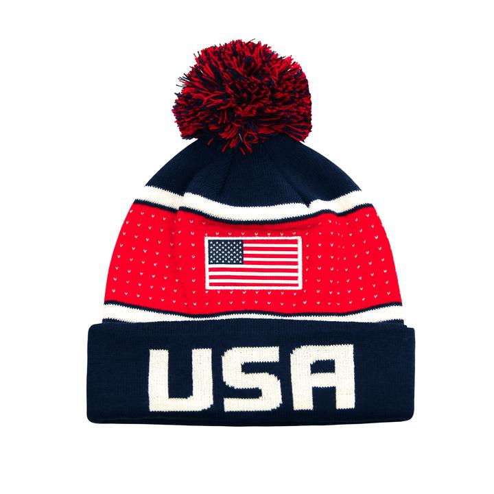 Gorro unisex con pompón de la selección nacional de fútbol de Estados Unidos de Icon Sports USMNT 