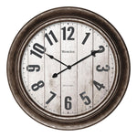 Westclox Vintage 15.5" Woodgrain Dial Round Wall Clock - Brown