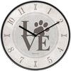 Reloj de pared redondo Love Paws de Westclox de 10" en plástico, color gris