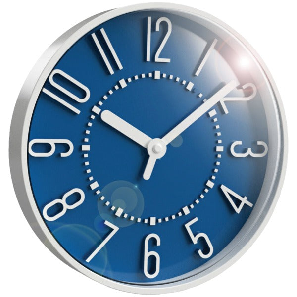 Westclox 10" Round Wall Clock in Plastic - Storm Blue