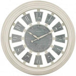Westclox Antique 16" Panel Round Wall Clock in Plastic - White
