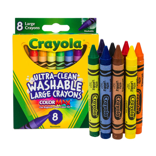 Crayola Ultra Clean Washable Large Crayons (8-Pieces)