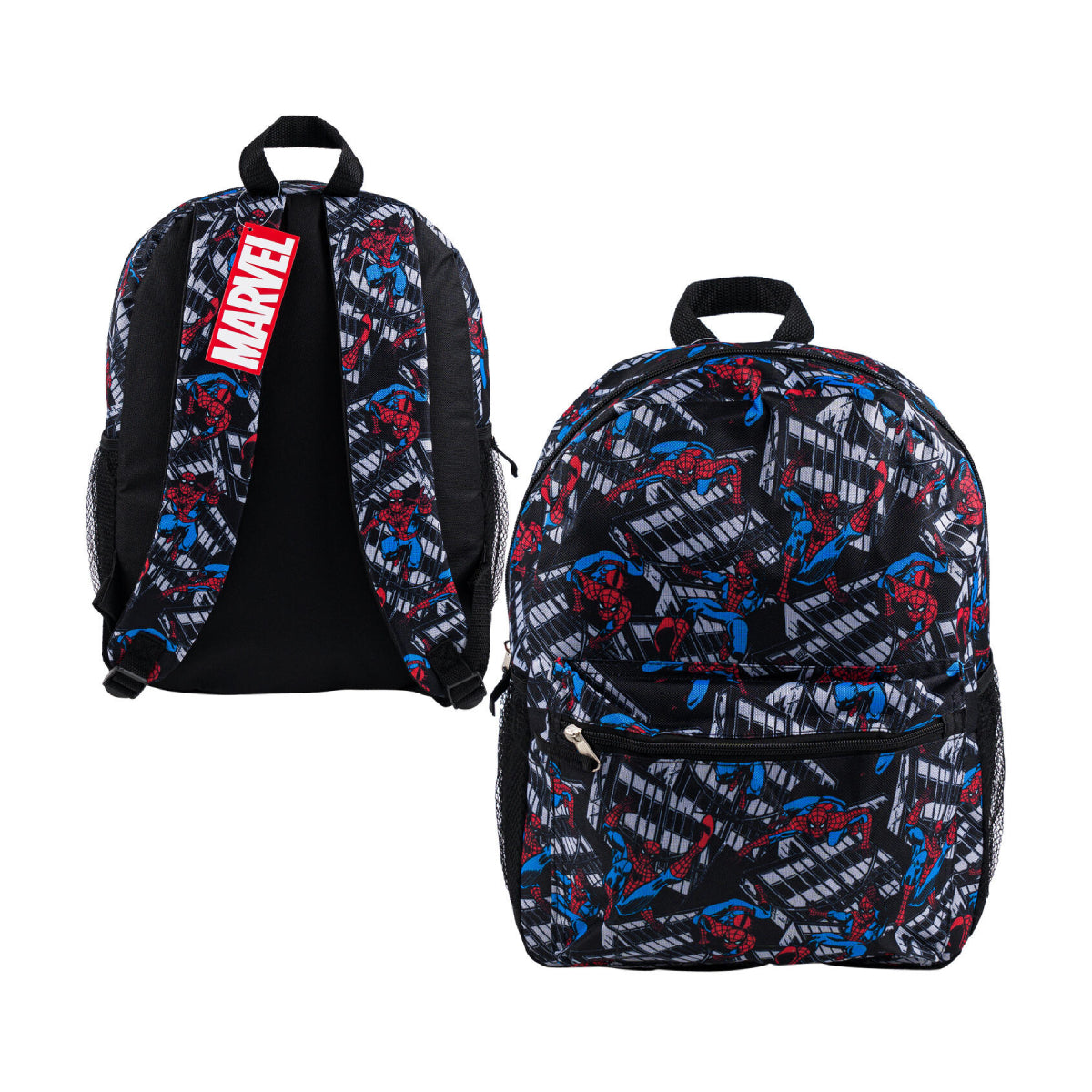 Mochila Marvel Deluxe Spider-Man de 16" con estampado integral - Multicolor