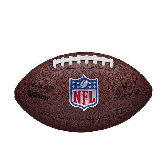 Balón de fútbol americano oficial Wilson NFL Duke, réplica en color marrón 