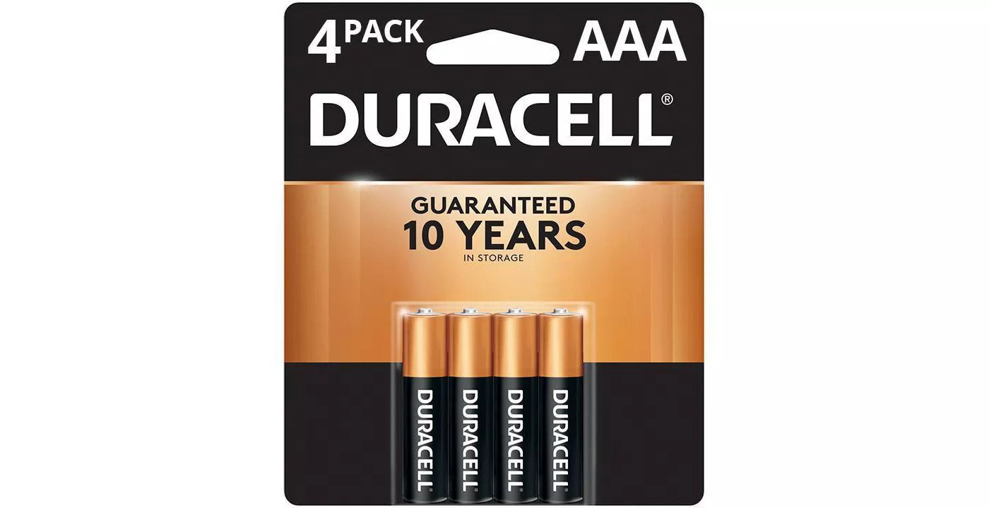 Duracell CopperTop AAA Alkaline Batteries (4 Pack)