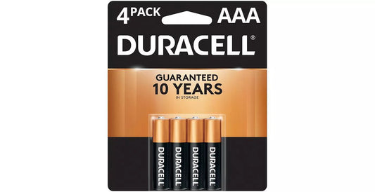 Pilas alcalinas AAA Duracell CopperTop (paquete de 4)