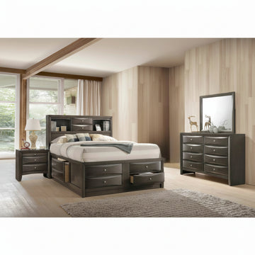 Emila (4-Piece) Queen Bedroom Set by Best Home - Gray