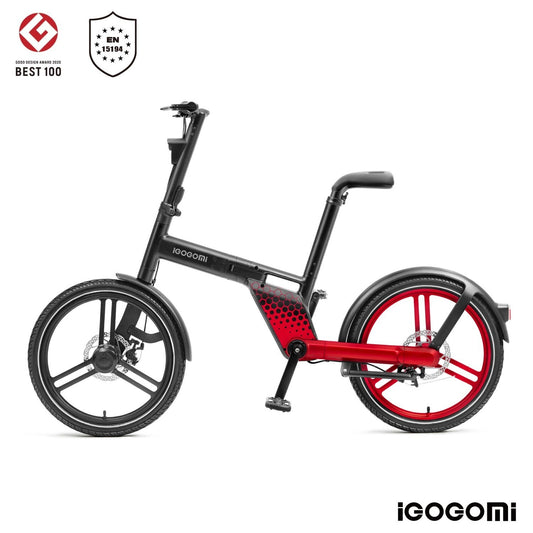 IGOGOMI 36V Electric Folding Bike Black