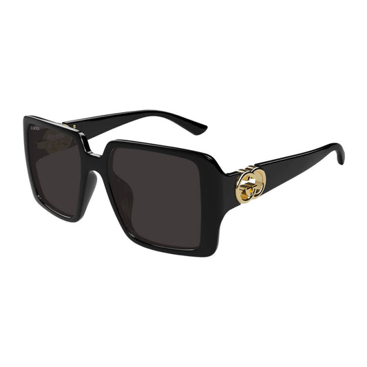 Gucci GG1692SA 001 Women's Square Solid Color Sunglasses