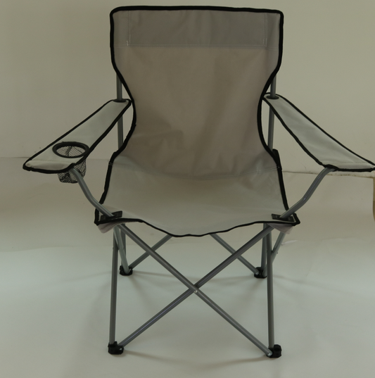 Tan Folding Chair with Arms