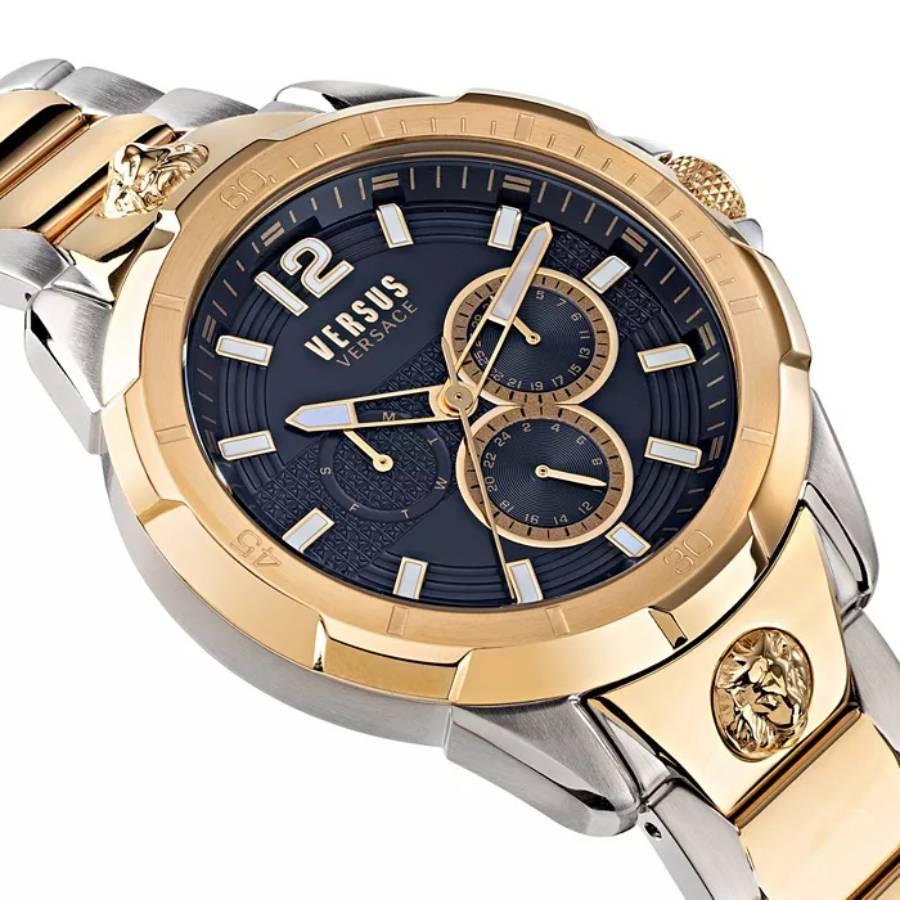 Versus Versace Runyon Men's 44mm Two-Tone Bracelet Watch - Blue Dial