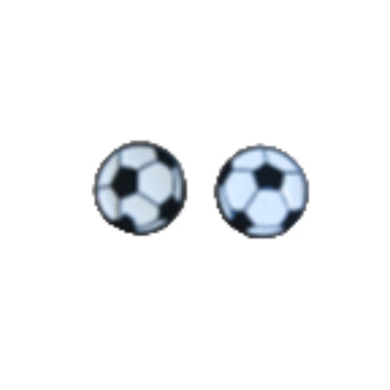 Player Design Soccer Ball Stud Earrings in Metal
