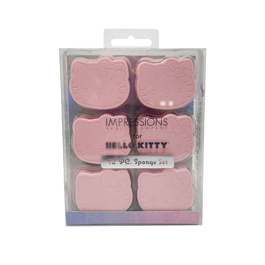 Impressions Vanity Hello Kitty 12 PC Sponge Set - Pink