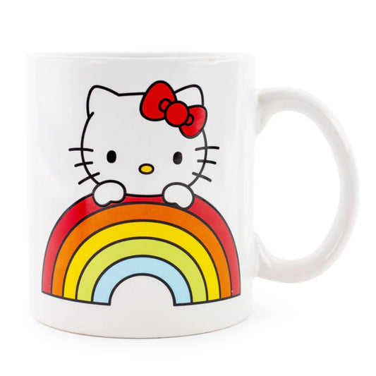 Sanrio Hello Kitty Rainbow Peek 20 oz Ceramic Mug - Multicolor