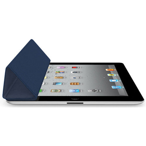 Funda de cuero inteligente para iPad 2/3/4 de Apple, color azul marino