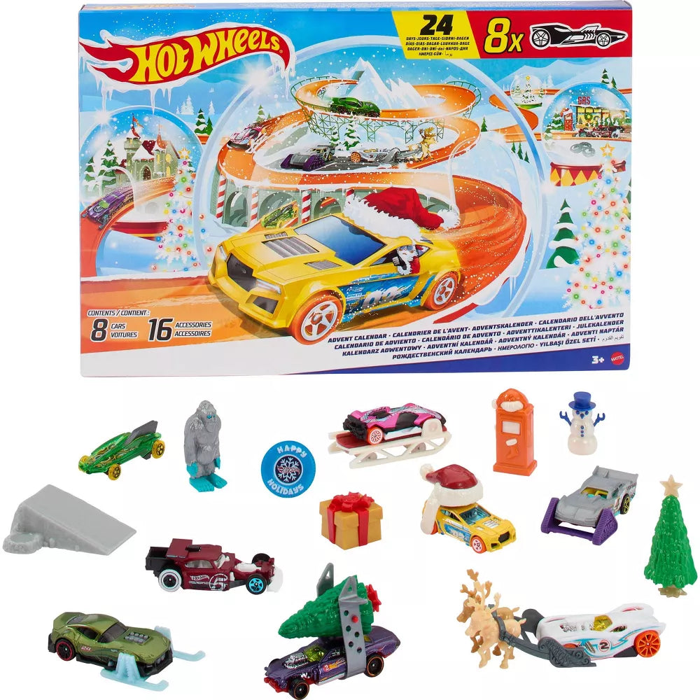 Hot Wheels Advent Calendar with 16 Accessories