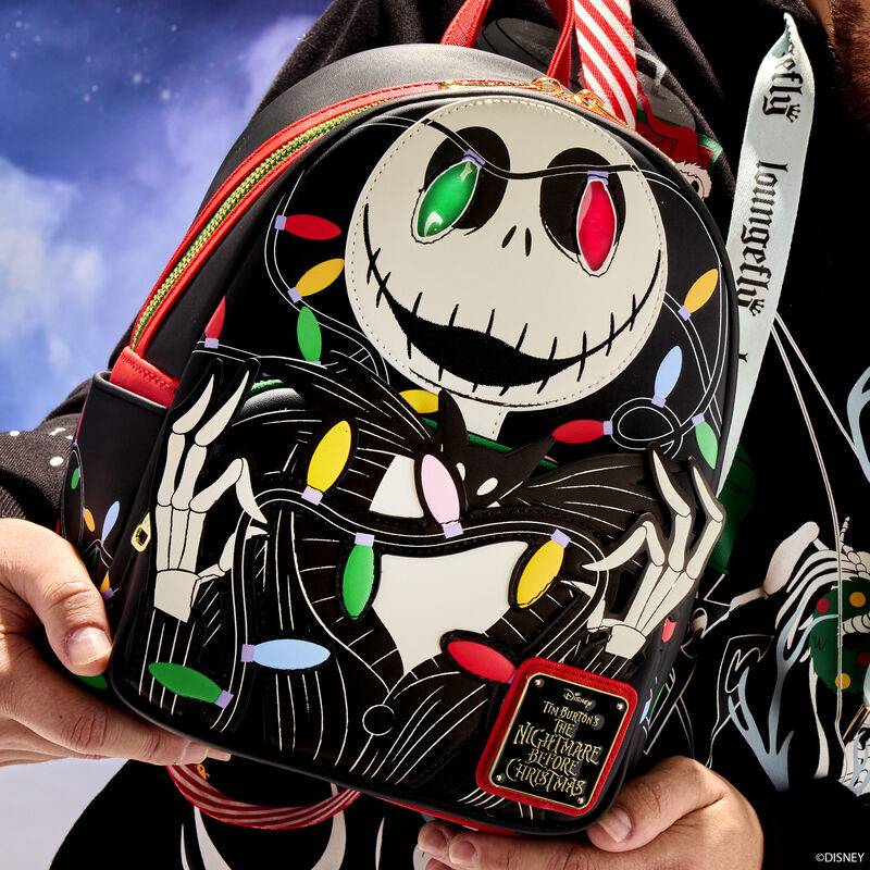 Loungefly The Nightmare Before Christmas Jack Light Up Glow Mini Backpack - Multicolor