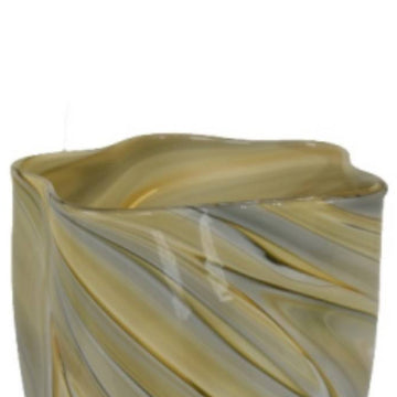 Three Hands 13.50" Cylindrical Vase - Tan