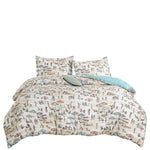 ESCA Surf Twin Size Comforter Set (4 Piece) - Multicolor