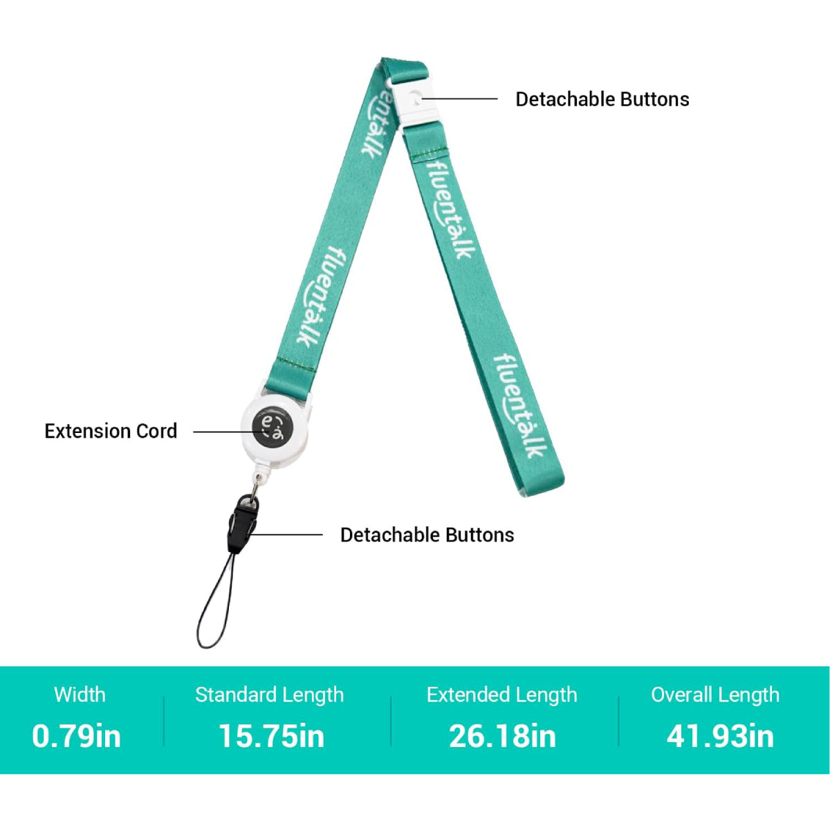Timekettle Fluentalk Lanyard for T1 Language Translator - Blue