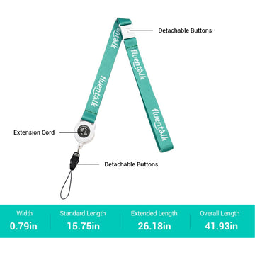 Timekettle Fluentalk Lanyard for T1 Language Translator - Blue