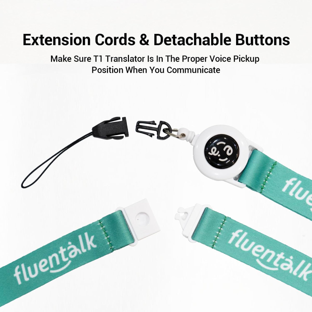 Timekettle Fluentalk Lanyard for T1 Language Translator - Blue