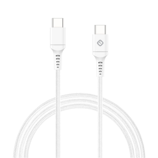 TekYa USB-C to USB-C Braided Cable - White