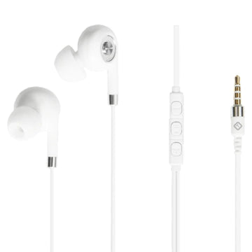 Tekya T-Buds 3.5mm Auxiliary Port Wired Earbuds - White