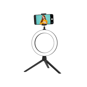 Tzumi On Air Halo Light 8" LED Ring Light and Tripod Stand - Black