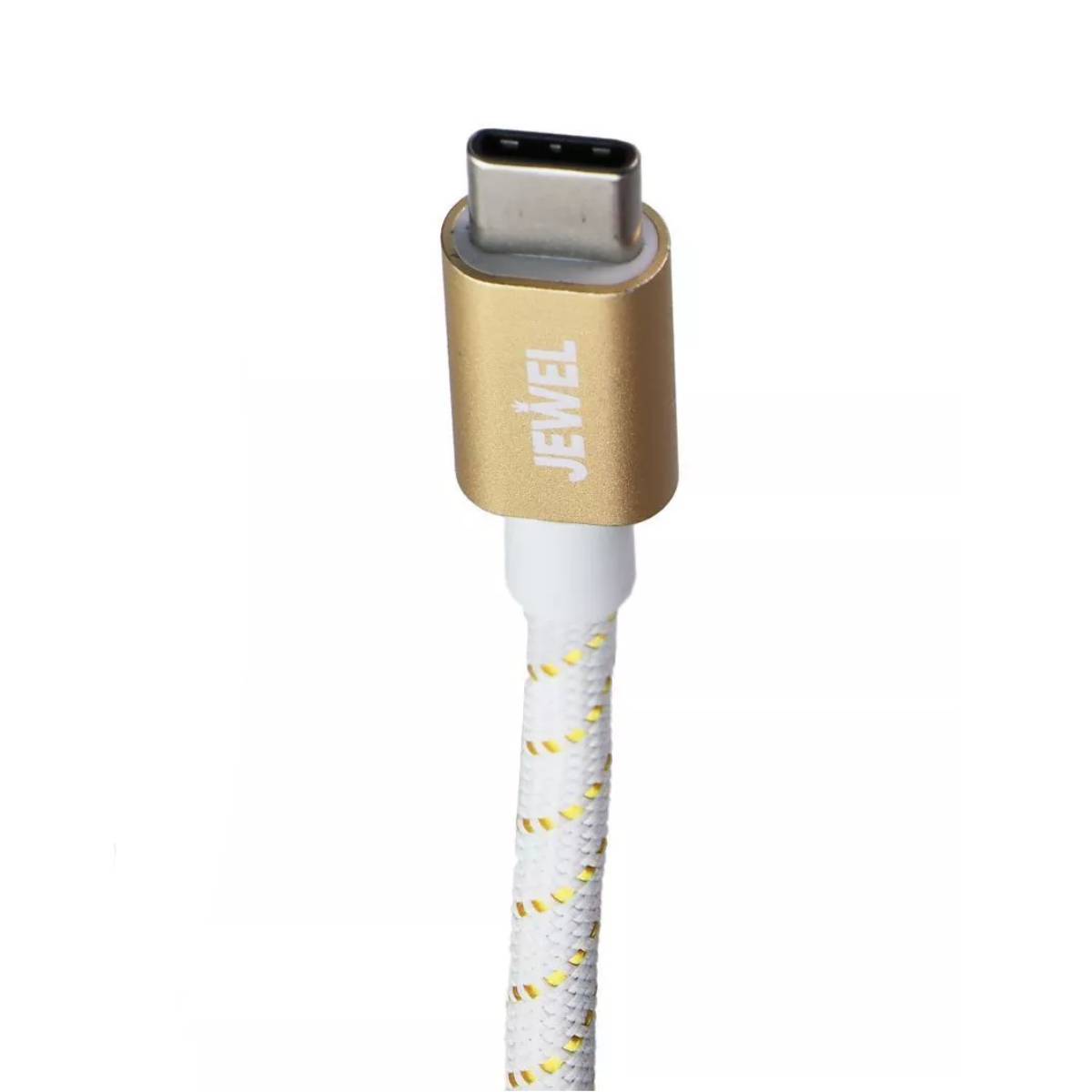 Jewel 10 ft USB-C to Lightning Charging Cable - Gold/White– Curacao